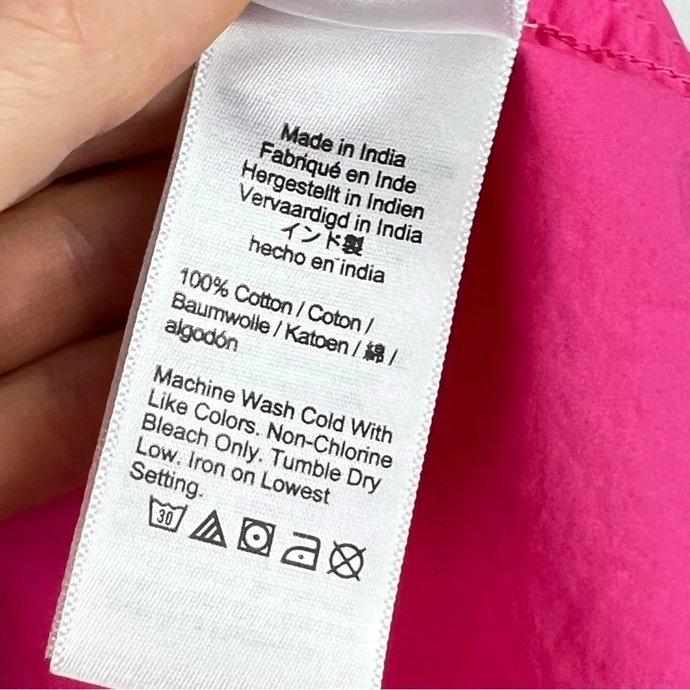 J Crew Garcon Shirt Sz 18 Pink cotton poplin Classic Preppy Casual Office